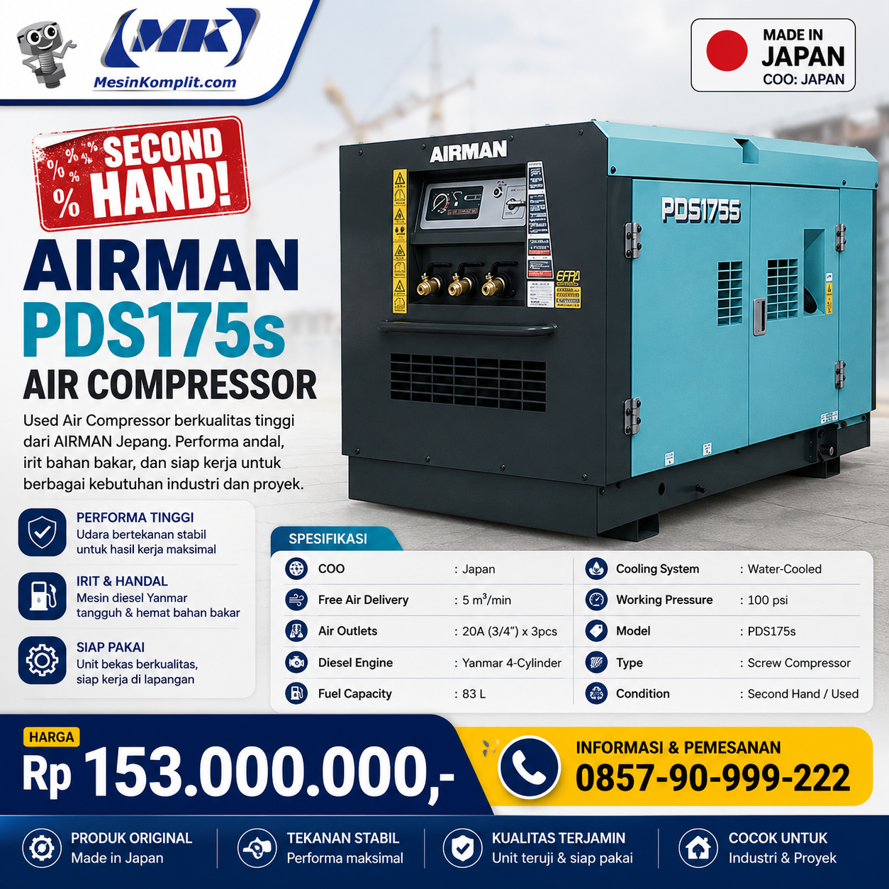 Kompresor Airman 175CFM (...